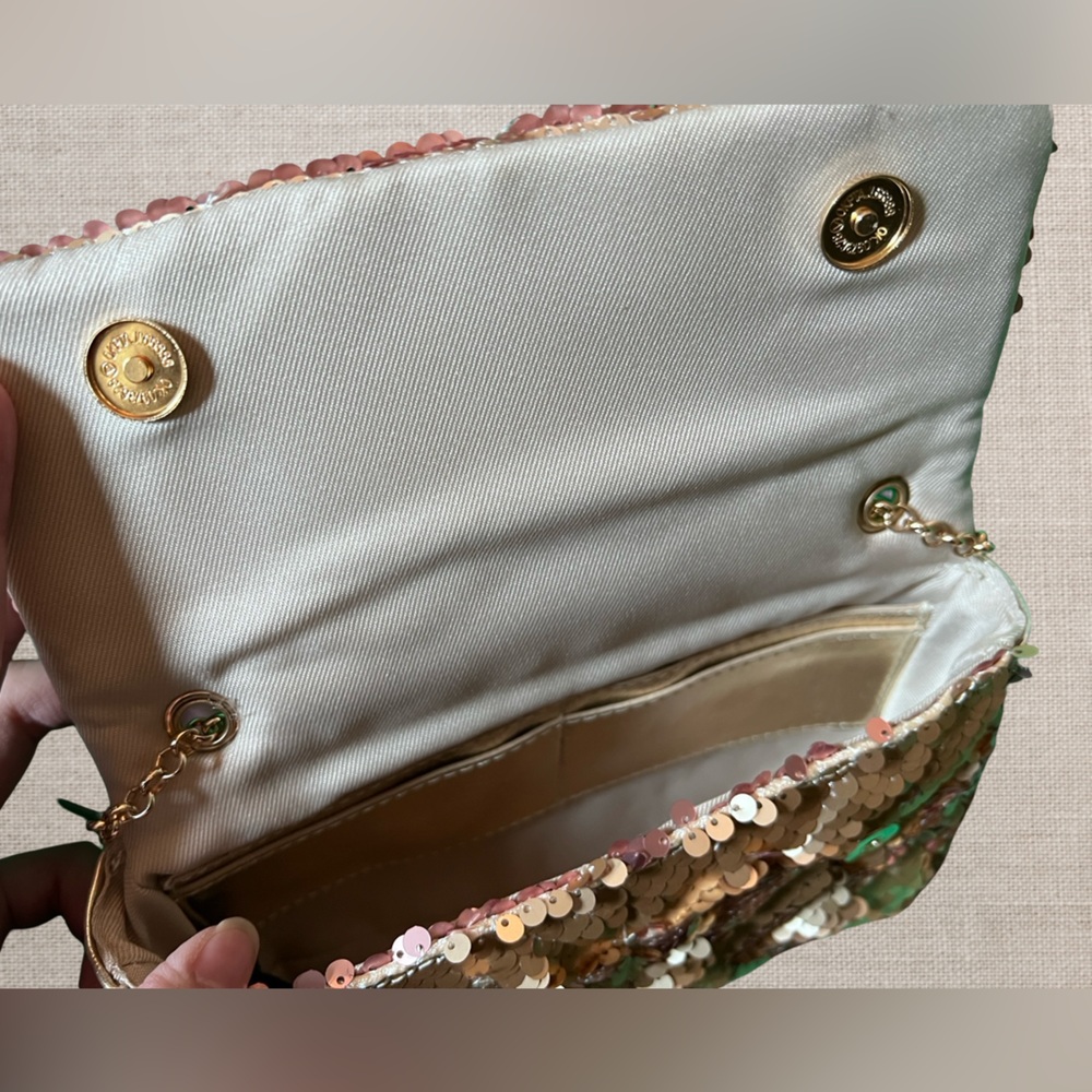 Nicole Miller Sequin two-toned Shoulder/crossbody Bag NWT - Picture 6 of 9